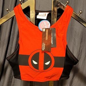 Deadpool Marvel Swim Top Racerback Sport Bra